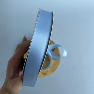 Лента атлас Ding Xin 2.5 см * 90 м - #0333 Голубой Небесный. Photo 2
